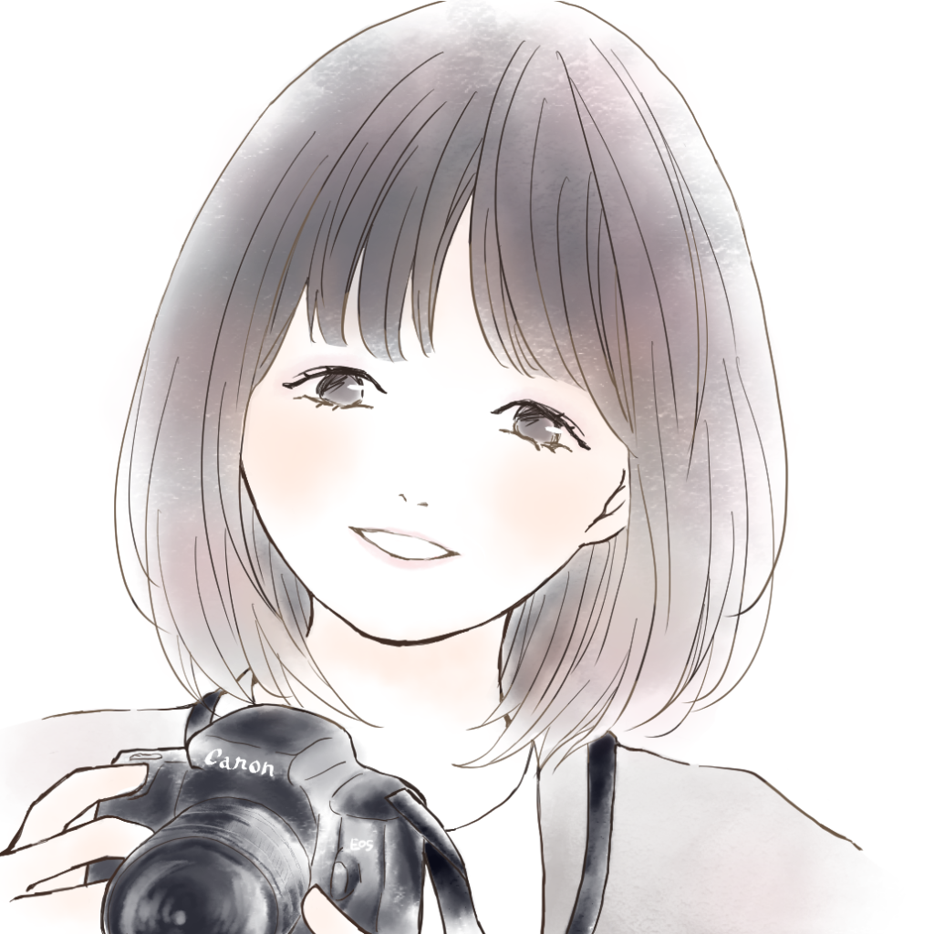 似顔絵 カメラ好きな女性 友人 Yukako Illustration